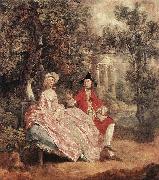 GAINSBOROUGH, Thomas Conversation in a Park sd oil painting reproduction